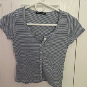 Top from Brandy Melville, one size blue and white striped.